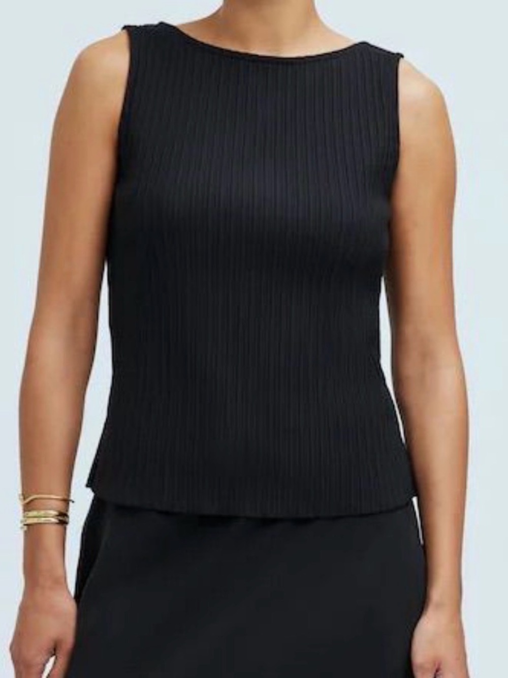 Madewell Black Ribbed Sleeveless Tank